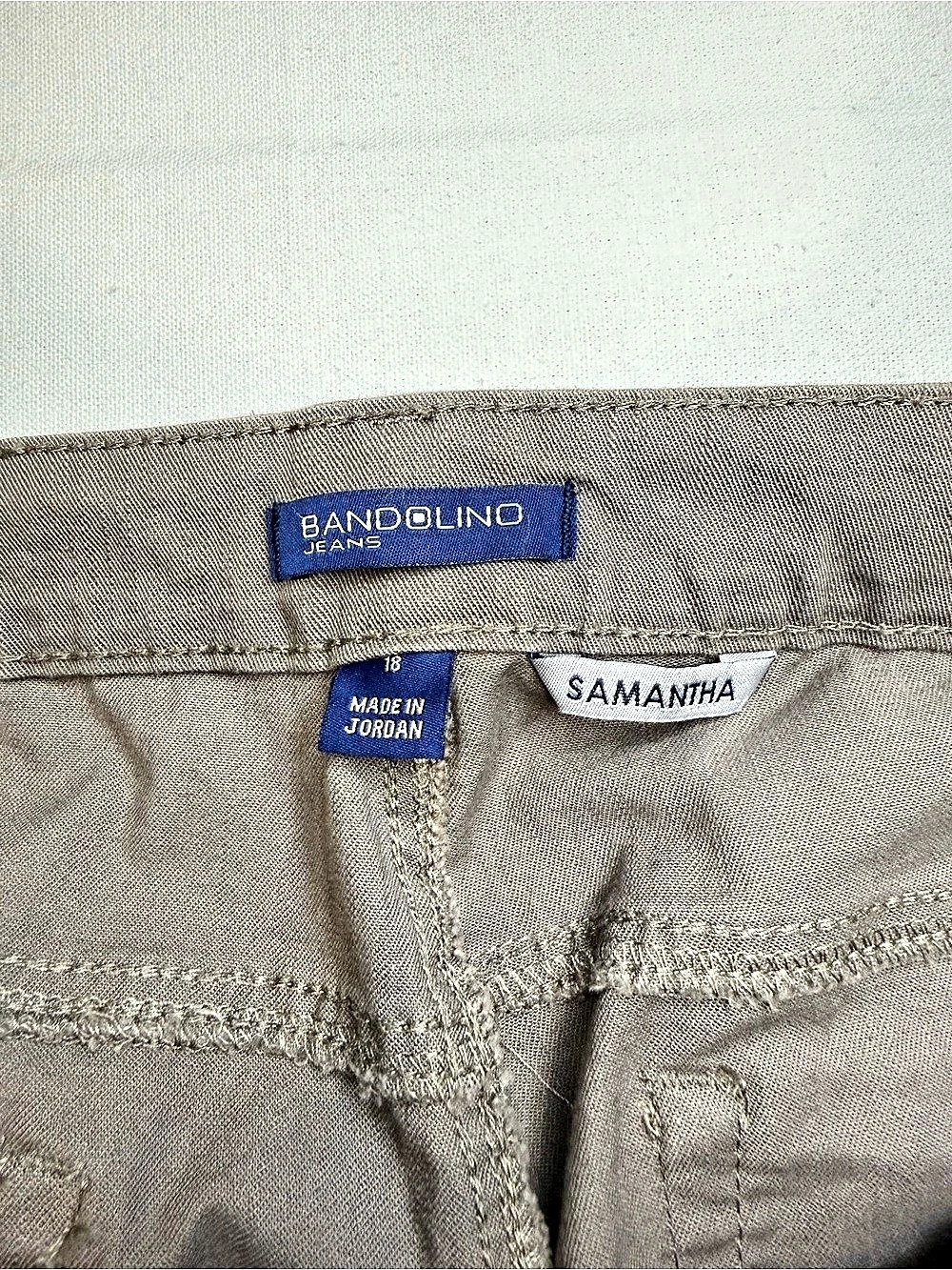Bandolino Samantha Straight Leg Pants Straight Leg Cotton Pants Size 18 - Picture 3 of 10